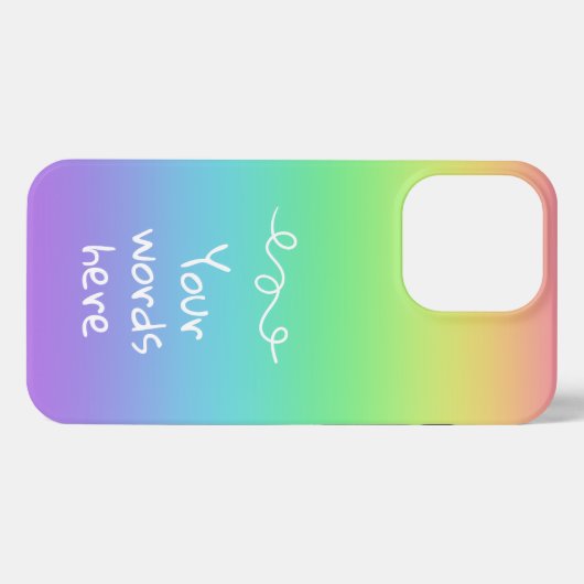 Personalisierter Regenbogen iPhone Hülle (Rückseite (Horizontal))