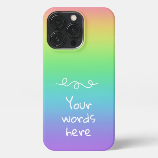 Personalisierter Regenbogen iPhone Hülle (Rückseite)