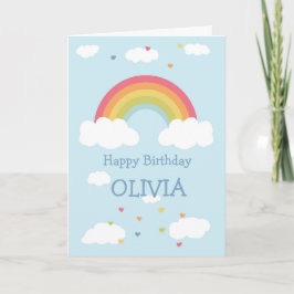 Personalisierter Regenbogen Kinder Happy Birthday  Einladung