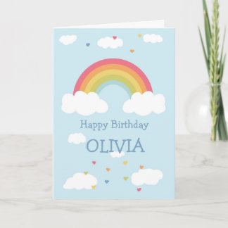 Personalisierter Regenbogen Kinder Happy Birthday  Einladung