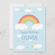 Personalisierter Regenbogen Kinder Happy Birthday 