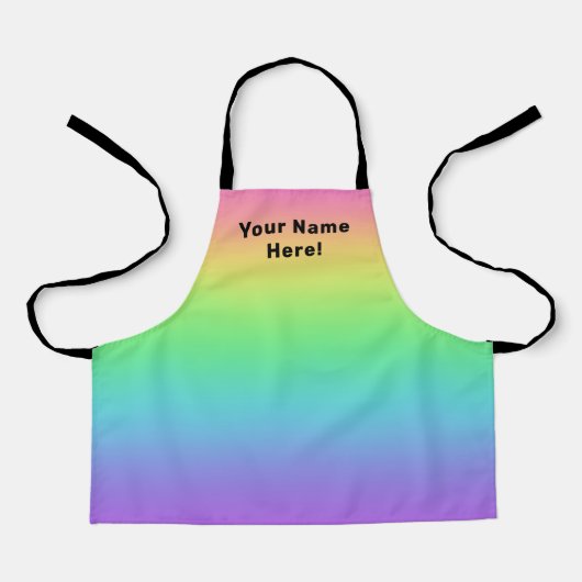 Personalisierter Regenbogen Kinder Schürze (Vorderseite)