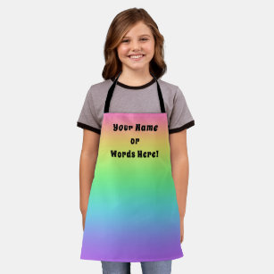 Personalisierter Regenbogen Kinder Schürze