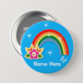 Personalisierter Regenbogen knöpft Buttone mit Button (Vorne & Hinten)