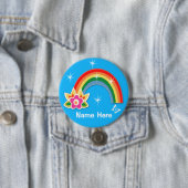 Personalisierter Regenbogen knöpft Buttone mit Button (Beispiel)