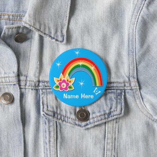 Personalisierter Regenbogen knöpft Buttone mit Button (Beispiel)