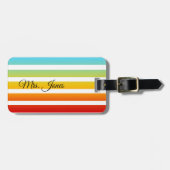 Personalisierter Regenbogen-Marker Gepäckanhänger (Vorderseite horizontal)