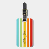 Personalisierter Regenbogen-Marker Gepäckanhänger (Vorderseite vertikal)