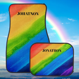 Personalisierter Regenbogen-Mat Autofußmatte