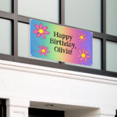 Personalisierter Regenbogen mit Blume Banner (Äußeres Gebäude)