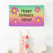 Personalisierter Regenbogen mit Blume Banner (Insitu)