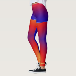 Personalisierter Regenbogen mit Fake Blue Shorts Leggings
