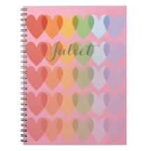 Personalisierter Regenbogen mit Niedlichen Hearts