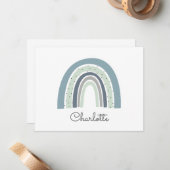 Personalisierter Regenbogen Mitteilungskarte (Vorderseite/Rückseite Beispiel)