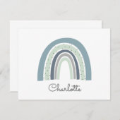 Personalisierter Regenbogen Mitteilungskarte (Vorne/Hinten)