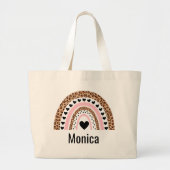 Personalisierter Regenbogen Name Tote Tasche (Vorne)