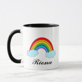 Personalisierter Regenbogen-Namensbecher | Bunt Tasse