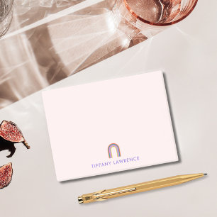 Personalisierter Regenbogen Rosa Post-it Klebezettel