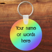 Personalisierter Regenbogen Schlüsselanhänger (Vorderseite)