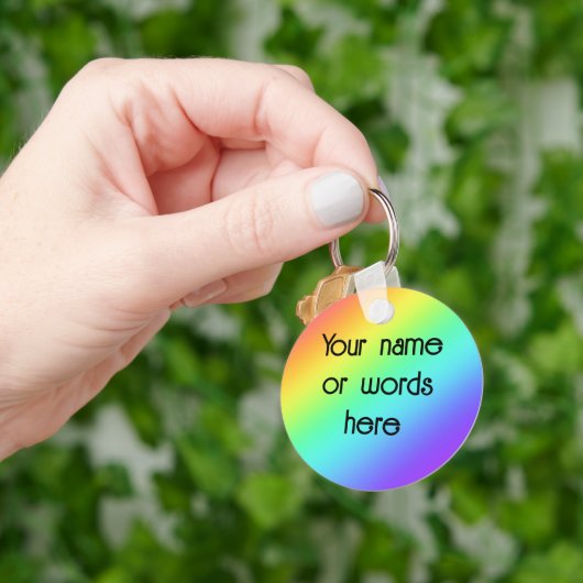 Personalisierter Regenbogen Schlüsselanhänger (Hand)