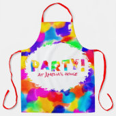 Personalisierter Regenbogen-Splash-Party Schürze (Vorderseite)