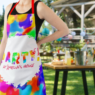 Personalisierter Regenbogen-Splash-Party Schürze