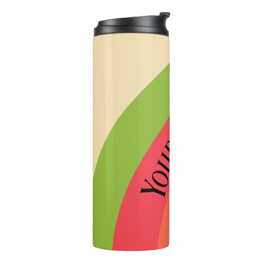 Personalisierter Regenbogen Thermosbecher (Nach links gedreht)