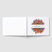 Personalisierter Regenbogen- und Leoparddruck Gästebuch (Voll)