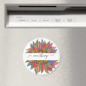 Personalisierter Regenbogen- und Leoparddruck Magnet (In Situ (Geschirrspüler))