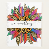 Personalisierter Regenbogen- und Leoparddruck Planer (Vorderseite)