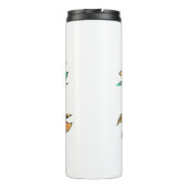 Personalisierter Regenbogen- und Leoparddruck Thermosbecher (Rückseite)
