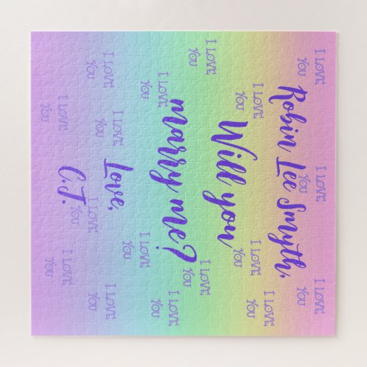 Personalisierter Regenbogen Vorschlag Jigsaw Puzzl Puzzle (Horizontal)