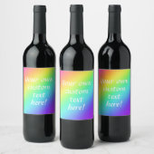 Personalisierter Regenbogen Wein & Kart Weinkeller Weinetikett (Flaschen)