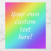 Personalisierter Regenbogen Wein & Kart Weinkeller Weinetikett (Einzelnes Label)