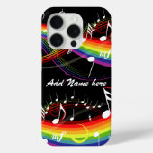 Personalisierter Regenbogen Weißer Musiknoten auf  Case-Mate iPhone Hülle (Rückseite)