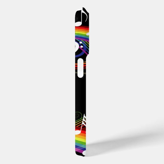 Personalisierter Regenbogen Weißer Musiknoten auf  Case-Mate iPhone Hülle (Rückseite / Rechts)