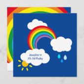 Personalisierter Regenbogen, Wolken, Regen und Son (Vorne/Hinten)
