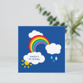 Personalisierter Regenbogen, Wolken, Regen und Son (Stehend Vorderseite)