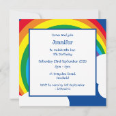 Personalisierter Regenbogen, Wolken, Regen und Son (Rückseite)