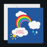 Personalisierter Regenbogen, Wolken, Regen und Son<br><div class="desc">Ein wunderschönes,  helles Wettermotiv inklusive Regenbogen,  weiße,  flauschige Wolken,  Regen und Sonnenschein. Das perfekte Muster,  um Ihnen ein Lächeln ins Gesicht zu bringen.</div>