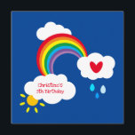 Personalisierter Regenbogen, Wolken, Regen und Son<br><div class="desc">Ein wunderschönes,  helles Wettermotiv inklusive Regenbogen,  weiße,  flauschige Wolken,  Regen und Sonnenschein. Das perfekte Muster,  um Ihnen ein Lächeln ins Gesicht zu bringen.</div>