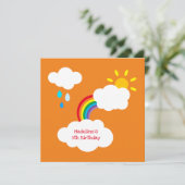 Personalisierter Regenbogen, Wolken, Regen und Son (Stehend Vorderseite)