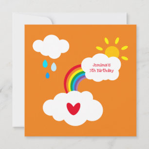 Personalisierter Regenbogen, Wolken, Regen und Son