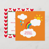 Personalisierter Regenbogen, Wolken, Regen und Son (Vorne/Hinten)