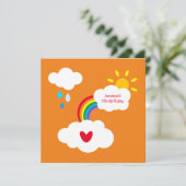 Personalisierter Regenbogen, Wolken, Regen und Son (Stehend Vorderseite)
