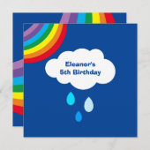 Personalisierter Regenbogen, Wolken und Regen zum (Vorne/Hinten)