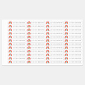 Personalisierter Regenbogen zurück zum Schulkind Etiketten (Blatt)