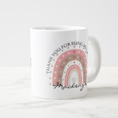 Personalisierter Regenbogen-Zusatz Jumbo-Tasse (Vorderseite Rechts)