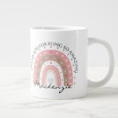 Personalisierter Regenbogen-Zusatz Jumbo-Tasse (Rechts)