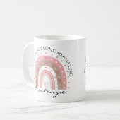 Personalisierter Regenbogen-Zusatz Kaffeetasse (Vorderseite Links)